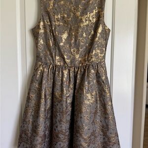 Cynthia Rowley Gold and Gray Patterned Dress  in Size 6